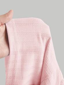 SHEIN MOD Kawaii Ballet Bow Lace Trim Short Sleeve 2 In 1 T-Shirt Summer Women Pink Tops - Baby Pink - View 9