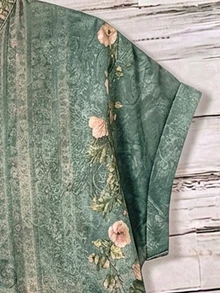 Mellowie 大尺碼花卉印花缺口領蝙蝠袖上衣 - 彩色 - 查看 3