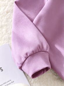 SHEIN Playful Pals 女童（小）T卹套裝 - 紫色 - 查看 5