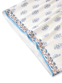 LUVLETTE Plus Size Natural Cozy Summer Light Light Blue Camisole Top & Printed Shorts Fresh Pajama Set Cool Summer Home Wear Lounge Set Graphic - Blue - View 14