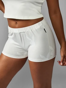 Missguided x Playboy High Waisted Loungewear Shorts For Summer Casual Nightwear Comfortable Everyday Wear - Multicolor - View 5