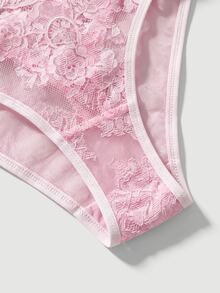 SHEIN MOD 2 Sets Women's Lace Lingerie Set - Multicolor - View 5