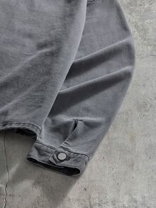 AXEPEAK Men's Washed Black Printed Long Sleeve Top - Grey - View 4