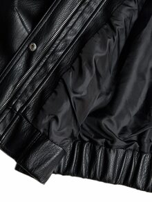 Aveloria Modichic Halloween Retro American Style Short Leather Jacket For Women, Loose Design Motorcycle Jacket With High-End Feel Fall Winter Cloth For Women - Black - View 8
