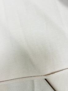 EMERY ROSE 2 件套加大码套装，休闲简约纯色圆领上衣和裤子，适合日常穿着 - 卡其色 - 查看 3