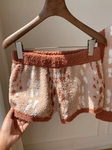 Comfortcana 女款抽繩腰拼色休閒日常針織短褲 - 彩色 - 查看 7
