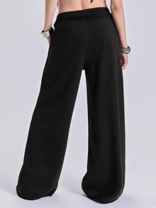 ACID BLVD Women's Studded Decor Casual Versatile Daily Wear Sweatpants - Grey - View 5
