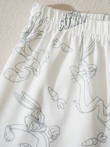 LOONEY TUNES X SHEIN 男婴睡衣套装 - 白色 - 查看 6