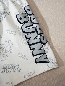 LOONEY TUNES X SHEIN 男婴睡衣套装 - 白色 - 查看 7