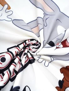 LOONEY TUNES X SHEIN 女童睡衣睡裙 - 淺粉色 - 查看 5