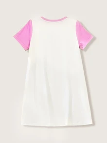 LOONEY TUNES X SHEIN 女童睡衣睡裙 - 淺粉色 - 查看 2
