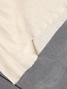 Momance Gaun Sweater Hamil, Siluet Pas Badan, Desain Kain Bertekstur Lengan Mengembang Bahu Terbuka, Gaun Mini Pullover Rajut Warna Polos, Serbaguna untuk Pemakaian Sehari-hari - Aprikot - View 9