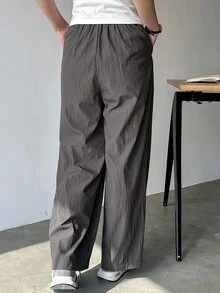 FRIFUL Women's Straight-Leg Loose Fit Drawstring Long Pants - Grey - View 8