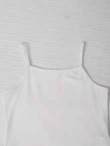 SHEIN 3件套，適合女孩，清新韓系休閒風，校園通勤與旅行，春/秋裝扮，拼色條紋馬尾襯衫 + 純色細肩帶背心 + 垂墜開衩寬腿褲 - 彩色 - 查看 4