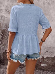 Women Sports Tees & Tanks - Baby Blue - View 4