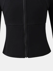 SHEIN Tween Girl Solid Color Zipper Casual Versatile Daily Travel Long Sleeve Jacket - Multicolor - View 7