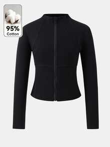 SHEIN Tween Girl Solid Color Zipper Casual Versatile Daily Travel Long Sleeve Jacket - Multicolor - View 2