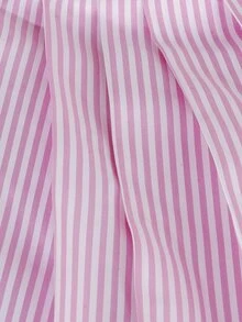 SHEIN Gaun Hamil Lengan Panjang Kerah Depan Kancing Lipat Potongan A-Line Warna Putih untuk Pemotretan Musim Gugur Elegan Kasual Formal - Berwarna merah muda - View 10