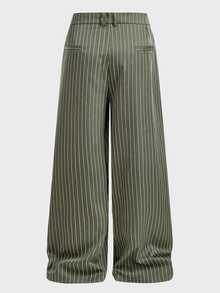 EASEVO Men's Plus Size Casual Commute Striped Pants - Green - View 8