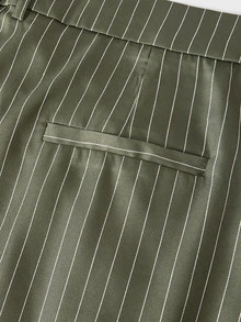 EASEVO Men's Plus Size Casual Commute Striped Pants - Green - View 6