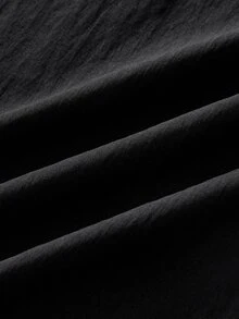 Manfinity VCAY Men's Design Patch Half-Placket Casual Shirt - Black - View 7