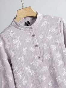 Al Najma 女款灰色滿版印花百褶 Filipiniana 禮服，端莊優雅，適合洗禮賓客、早晨正式場合、辦公室、家庭度假，阿拉伯風冬季長裙 - 彩色 - 查看 6