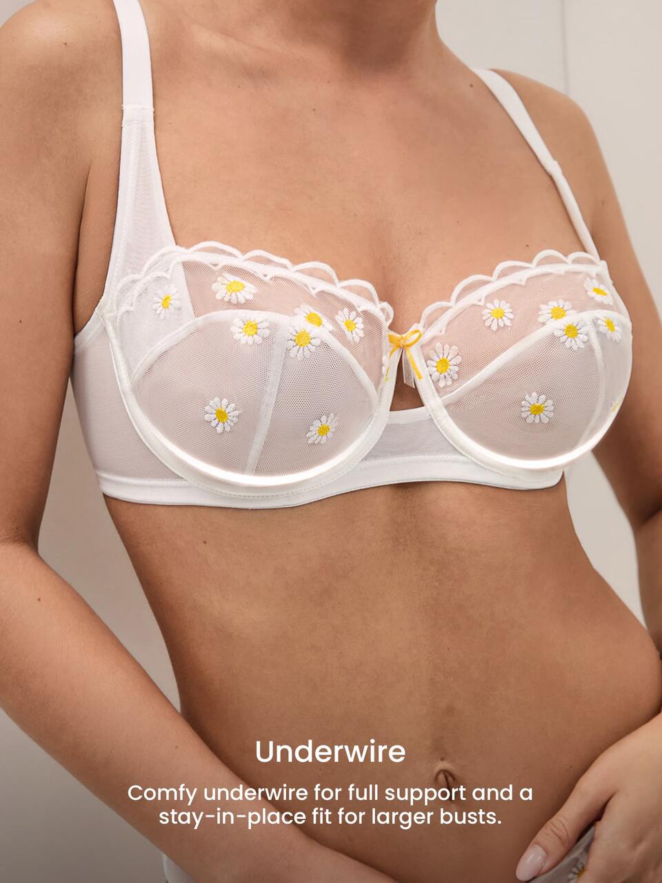 Embroidered Balconette Unlined Floral Lace Bra