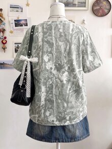 Lalippa Plus Size Women's All-Over Print Casual Versatile Everyday T-Shirt - Multicolor - View 2