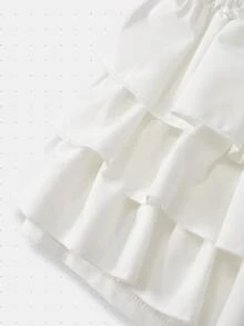 Nooralise Women's Vintage Sweet Straw Hat Print Halter Neck Tank Top And Skirt Set - White - View 6