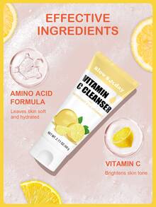 SlowSunday Vitamin C Cleanser, Gentle Cleansing, Moisturizing, Skin Care, Ideal For Party, Refreshing, Suitable For Summer, Halloween - White - View 4