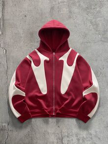 AXEPEAK 男士休閒度假學院風運動拼接撞色帥氣百搭保暖連帽衛衣 - 彩色 - 查看 7