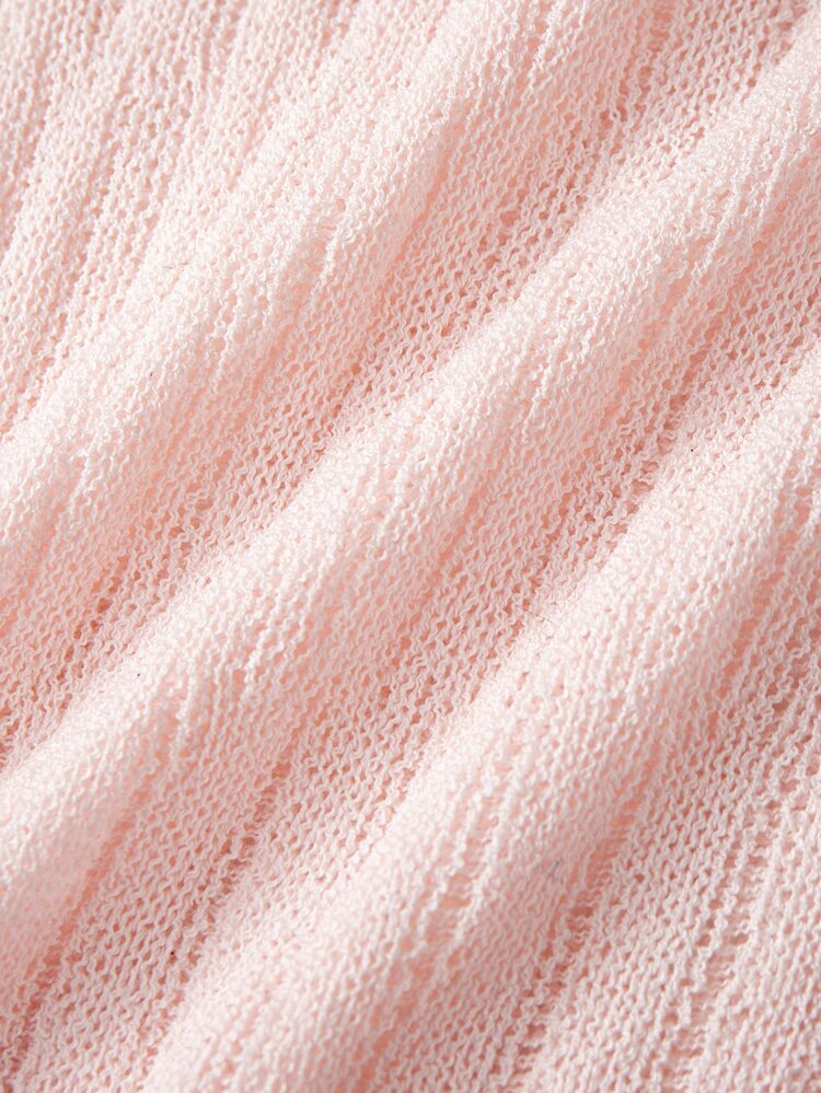 SHEIN Clasi Plus Size Women Solid Color Casual Versatile Daily Wear Cardigan Winter - Baby Pink - View 7