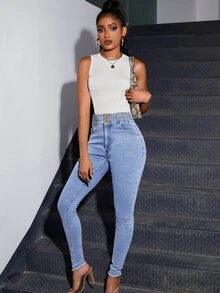 Chiquease Ribbed Knit Tank Top - White - View 4