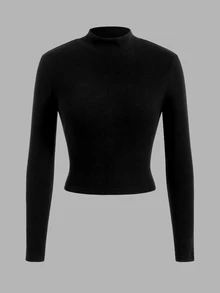 SHEIN EZwear Women T-Shirts Plain Casual - MultiWarna - View 4