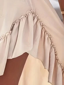 EMERY ROSE Women's Solid Color Off Shoulder Ruched Fashion Date Party Dress - Khaki - View 4