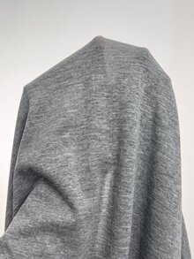 Coolane 女款大尺碼春夏優雅性感休閒正式度假舒適蕾絲拼接灰色不對稱領口T恤與寬腿褲2件套 - 灰色 - 查看 9