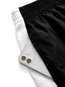 SHEIN Cheerettes 女款素色百褶休閒百搭日常旅行運動長褲 - 黑色 - 查看 6