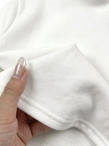 SHEIN 嬰兒女嬰男嬰黑白配色柔軟彈性高領厚刷毛修身長袖內搭衫，2件組，適合冬季 - 黑與白 - 查看 3