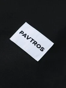 PAVTROS 男士街頭塗鴉風 2 合 1 配色拼接長袖 T 恤，圓領 T 恤，美式街頭嘻哈風，復古街頭，個性化，街舞，滑板，饒舌，塗鴉，次文化，寬鬆版型，中性風格，節日禮物，中性，情侶穿搭 - 黑色 - 查看 7