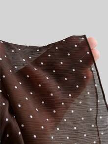 Sweetra Women's Summer Polka Dot Bow Camisole Top - Coffee Brown - View 5