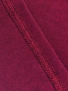 SHEIN LUNE Fashionable Minimalist Women's Split Maxi Dress, Gift For Friends - Burgundy - View 5