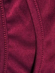 SHEIN LUNE Fashionable Minimalist Women's Split Maxi Dress, Gift For Friends - Burgundy - View 4
