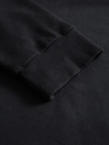 PAVTROS Men's Casual Washed T-Shirt, Autumn - Black - View 4