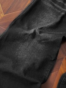 StoneGrade 男士斜口袋宽松阔腿牛仔裤 - 灰色 - 查看 4
