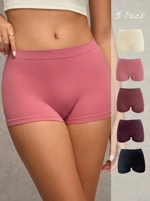 Esseday 4pcs/Set Women Seamless Safety Shorts, Comfortable Underwear - Multicolor - View 6