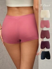 Esseday 4pcs/Set Women Seamless Safety Shorts, Comfortable Underwear - Multicolor - View 3