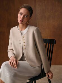 MOTF WOOL SINGLE-BREASTED OVERCOAT - White - View 6
