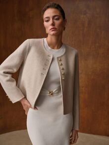 MOTF WOOL SINGLE-BREASTED OVERCOAT - White - View 2