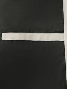 Manfinity Homme 男士休閒百搭立領夾克，秋季，男士休閒夾克，男士飛行夾克，男士拉鍊夾克，高品質男裝 - 卡其色 - 查看 7