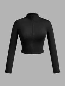 Slaydiva Omen's Simple Casual Autumn/Winter V-Neck Zipper Tight Long Sleeve T-Shirts, White+Black+Grey Fall - Multicolor - View 7